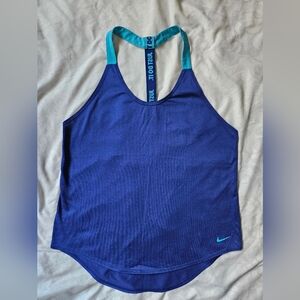 Nike Dri-FIT Racerback Tank - Dark Blue - Size M